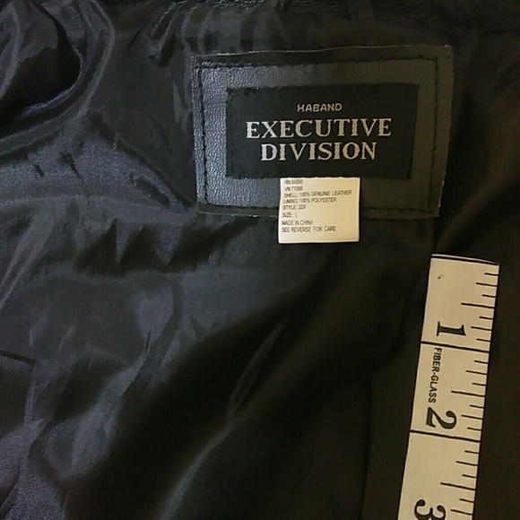 Haband Executive Decision leather coat - Picture 4 of 7